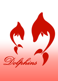 Dolphins -logo type Red-