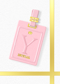 Initial Y / Pink Leather