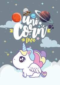ยูนิคอร์น เลิฟกาแล็กซี่ สีเทา