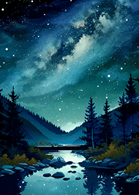 Beautiful starry night view#1847