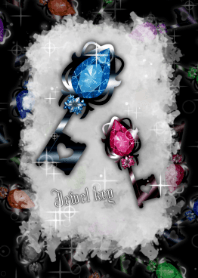 Jewel key pattern -Black-