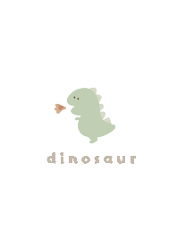 シンプル 恐竜×ホワイト
