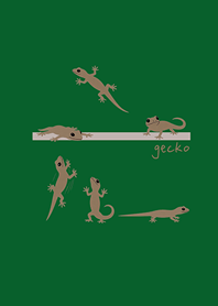 Lucky gecko in the house(forest green)