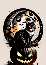 halloween cat B8255D