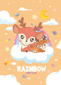Deer Rainbow Cloud Orange
