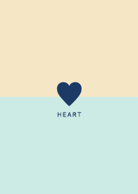 Navy&Beige Sky Blue / Simple Heart