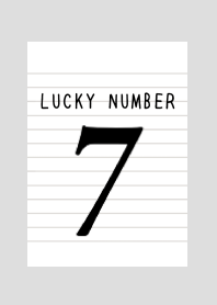 LUCKY NUMBER 7 NOTEBOOKj-GREY