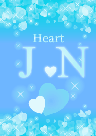 J&Nイニシャル運気UP!幸せのハート青ブルー