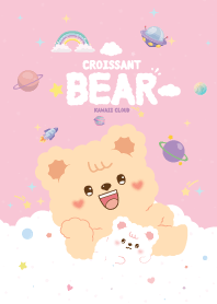 Croissant Bear Candy Cotton Pink