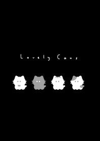 4 whisker cats/ black