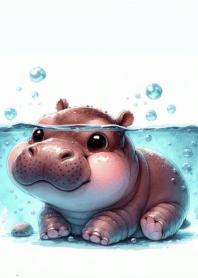 Moo Dong little hippo round body n.45