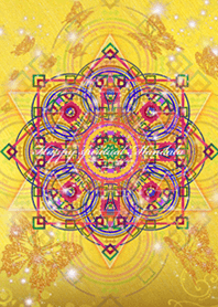 Mandala and butterflies to be lucky