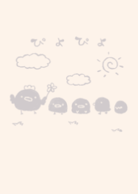 moni piyopiyo dull color gray