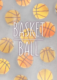 水彩風 バスケットボールきせかえ ◆灰色◆