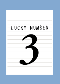 LUCKY NUMBER 3 NOTEBOOK-DUSTY BLUEj