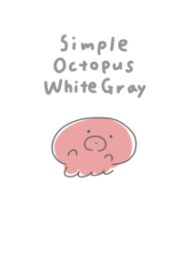 簡單的章魚 白色灰色