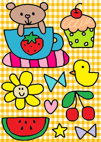 (lilo cup theme (yellow check) )