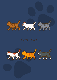 貓咪散步中(午夜藍)