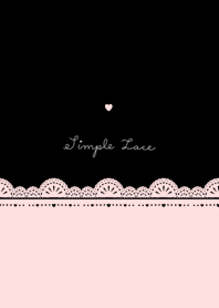 Lace /black pink.