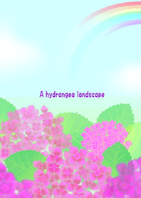 A hydrangea landscape