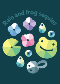 Rain and frog sequins
