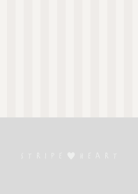 STRIPE&HEART NATURAL GRAY