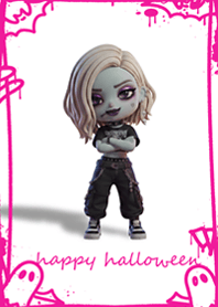 ゴシックに映えるハロウィンゾンビガール#6