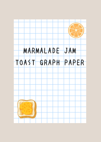 MARMALADE JAM TOAST GRAPH PAPER-BEIGEj
