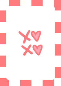 XOXO white-pink