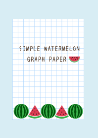 WATERMELON GRAPH PAPER-LIGHT BLUE-YELLOW