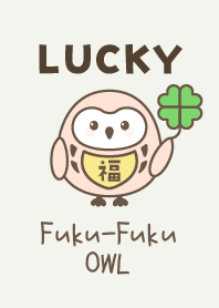 Lucky OWL with Clover / Light Pink