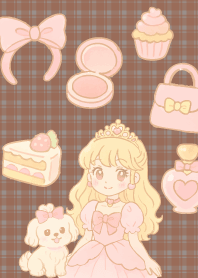 Cute Princess on brown