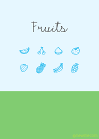 Fruits green blue