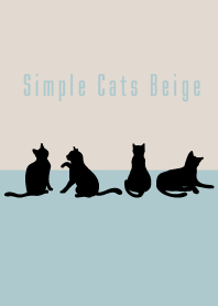 簡單的貓藍色米色主題 WV