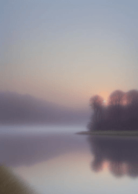Misty tranquil lake fFc388