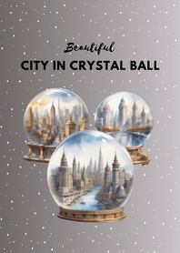 Beautiful city in crytal ball