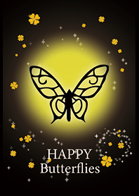 Black Yellow : Happy butterflies