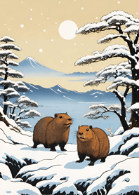 Ukiyo-e - Capybara b29593