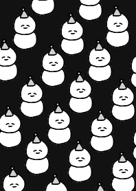 many snowman (black)