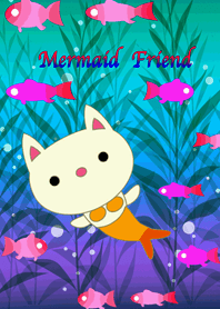 Mermaid friends cat