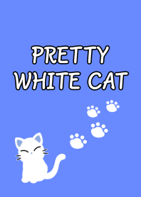 PRETTY WHITE CAT Theme-BLUE-WHITE