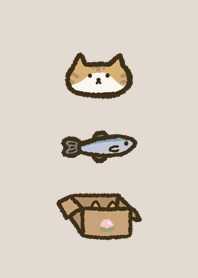 Tabby And Fish ( Some White )