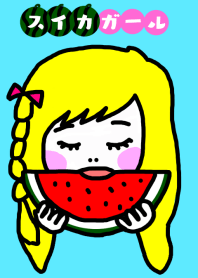 Watermelon cute girl