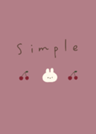 Dull Pink Rabbit And Cherry Line Theme Line Store