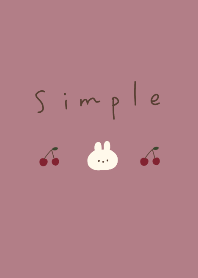 dull pink rabbit and cherry
