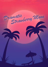 Dramatic Strawberry moon