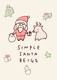 簡單的聖誕老人米色