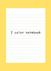 2 COLOR NOTEBOOKj-LB&YEL GR-YELLOW