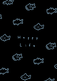 Small Shark(pattern)/black aqua