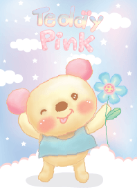 Teddy Pink in Blue Sky